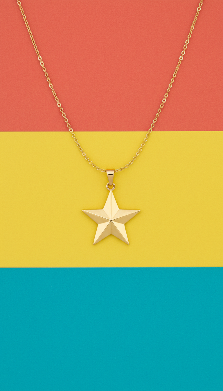 Gold Vermeil Star Pendant Necklace