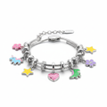 Kids hypoallergenic stainless steel charm bracelet