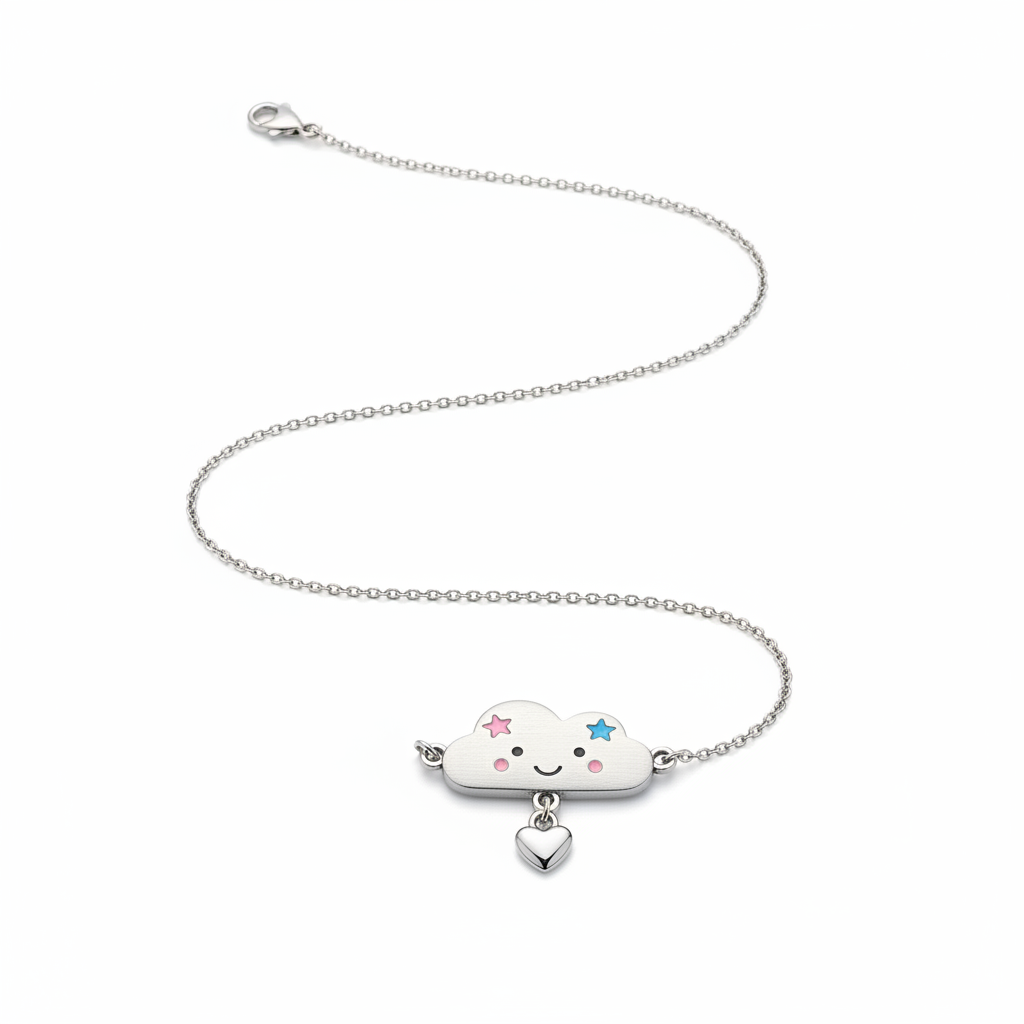 Kids hypoallergenic stainless steel charm necklace
