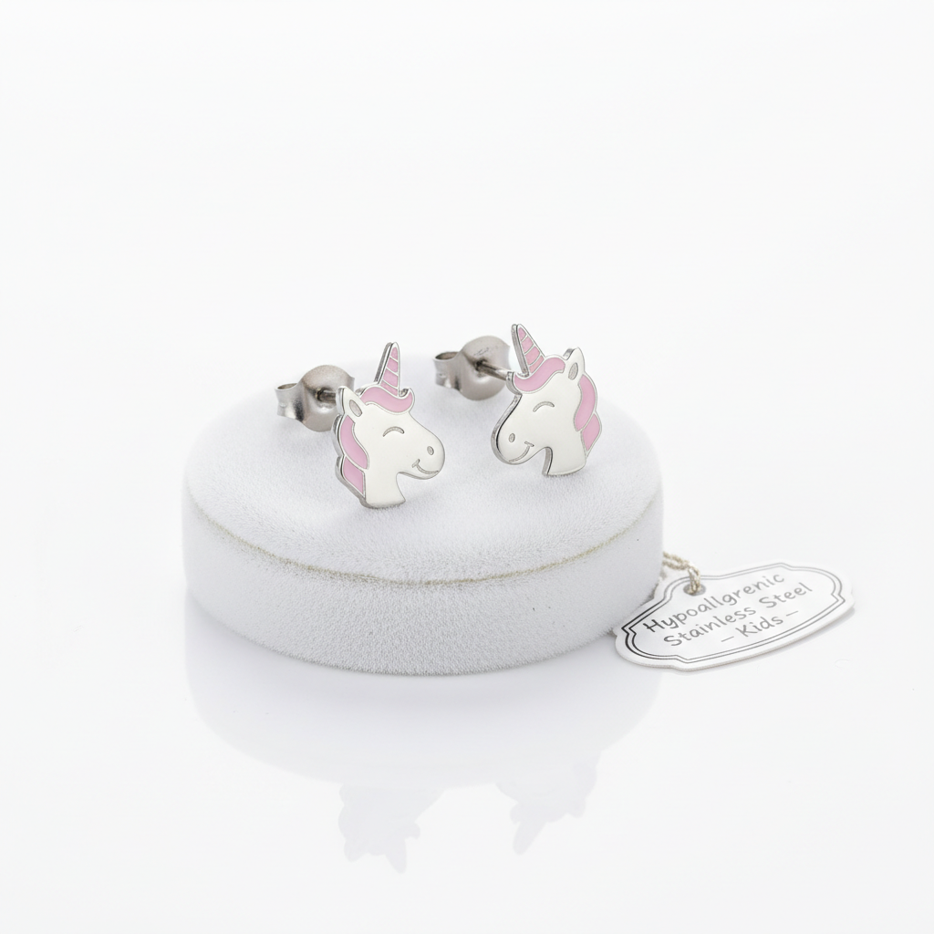 Kids hypoallergenic stainless steel charm earrings